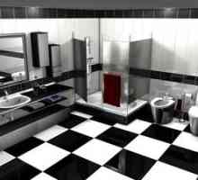 Črne in bele kopalnice: fotografije in skrivnosti oblikovanja