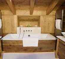 Zasnova kopalnice v leseni hiši: priporočila in fotografije