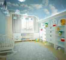 Fotografija najboljšega stropa v otroški sobi - raztegnjena