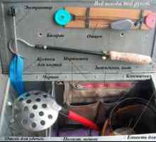Škatla za zimski ribolov: vrste in proizvodnja z lastnimi rokami
