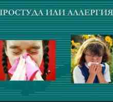 Kako razlikovati alergijo pred prehladi pri odraslih in otrocih