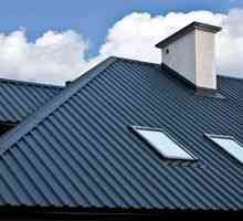 Krovna profilirana plošča: streha, kovinski profil, valovita plošča