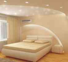 Napenjalni stropi za spalnico: specifikacije in fotografije