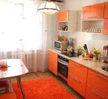 Oranžna kuhinja na fotografijah za dolgočasno življenje