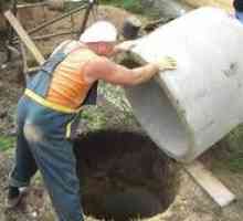 Namestitev vodnjakov betonskih obročev na dacha z lastnimi rokami