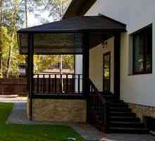 Različice verande iz polikarbonata v zasebni hiši na fotografiji