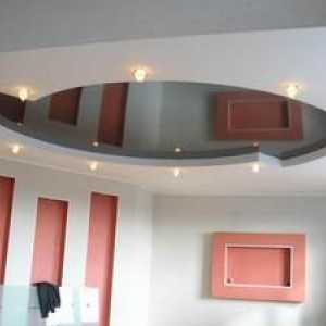 Strop mavčne plošče fotografija, strop design s pomočjo glic.
