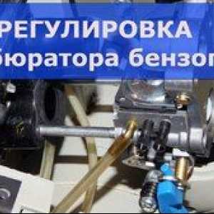 Naprava, nastavitev in nastavitev uplinjača motorne žage
