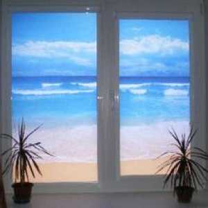Žaluzije - fotografija valjaste zavese na oknu