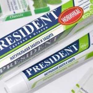 Predsednik zobne paste: tipi in opis